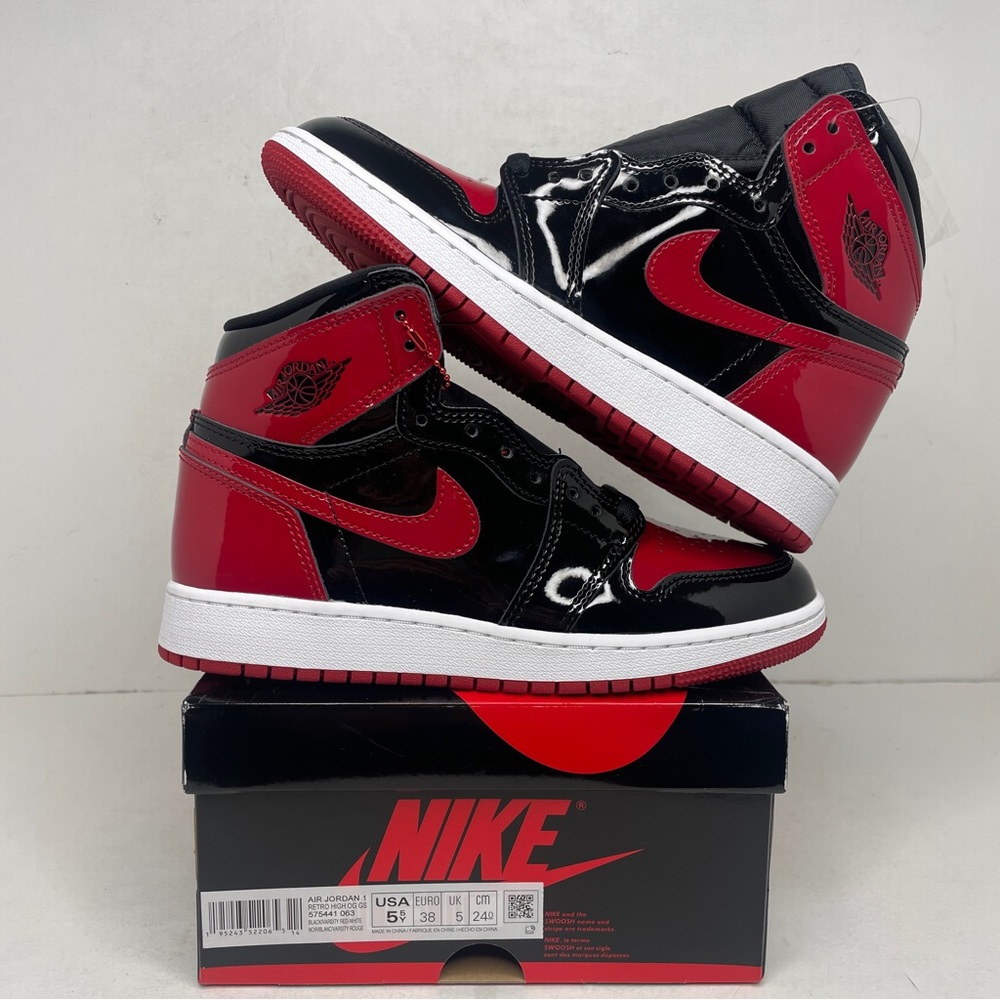 Nike Air Jordan 1 Retro High OG GS “Patent Bred” 2022 - Picture 1 of 4